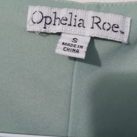 Elegant Floral Wrap Blouse - Soft Green and Pink - Picture 2 of 4